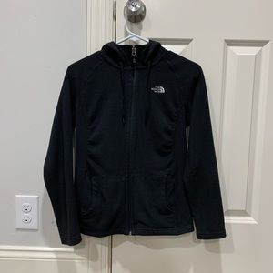 Women’s Black Hooded NorthFace Fleece Jacket